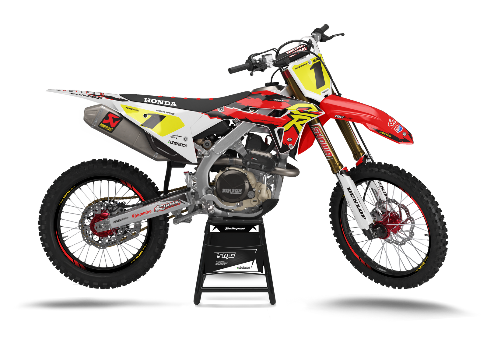 Honda CRF/CR Retro 96 Graphics Kit
