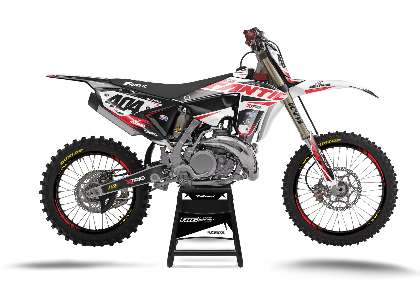 Fantic Cyber Black Factory Graphics Kit