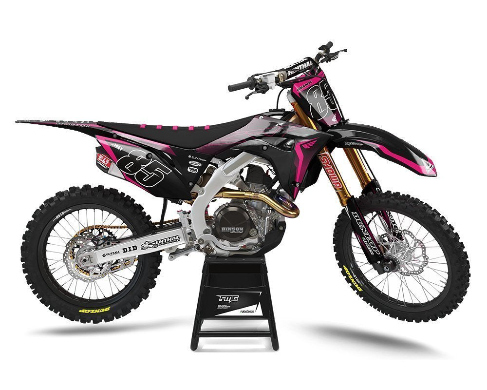 Honda CRF/CR Pink Nightrider Graphics Kit