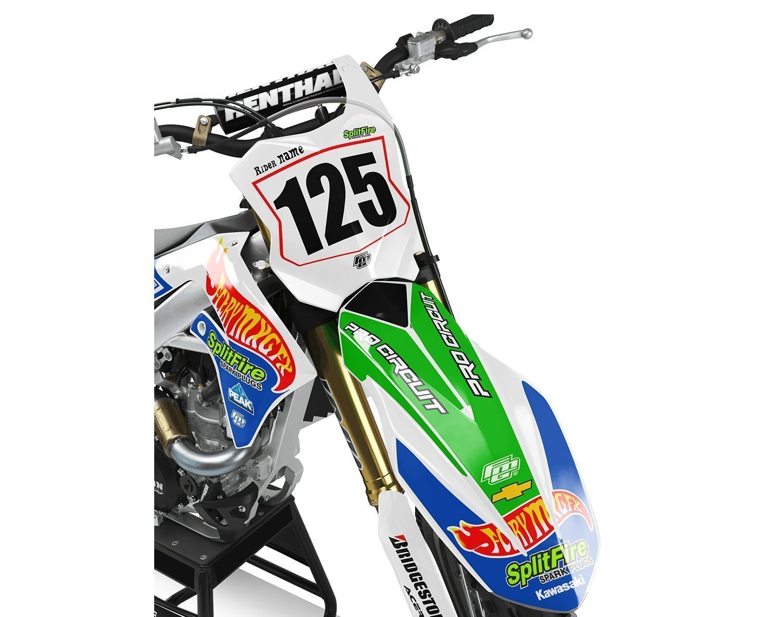 Kawasaki Retro Hot Wheels Graphics Kit