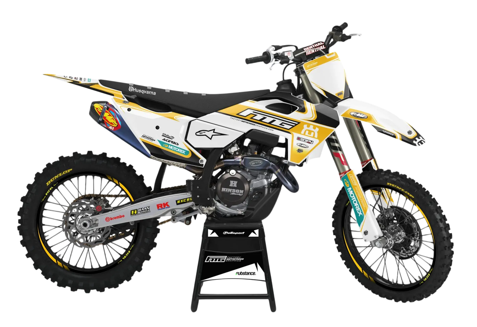 Husqvarna Carbon White & Gold Graphics Kit