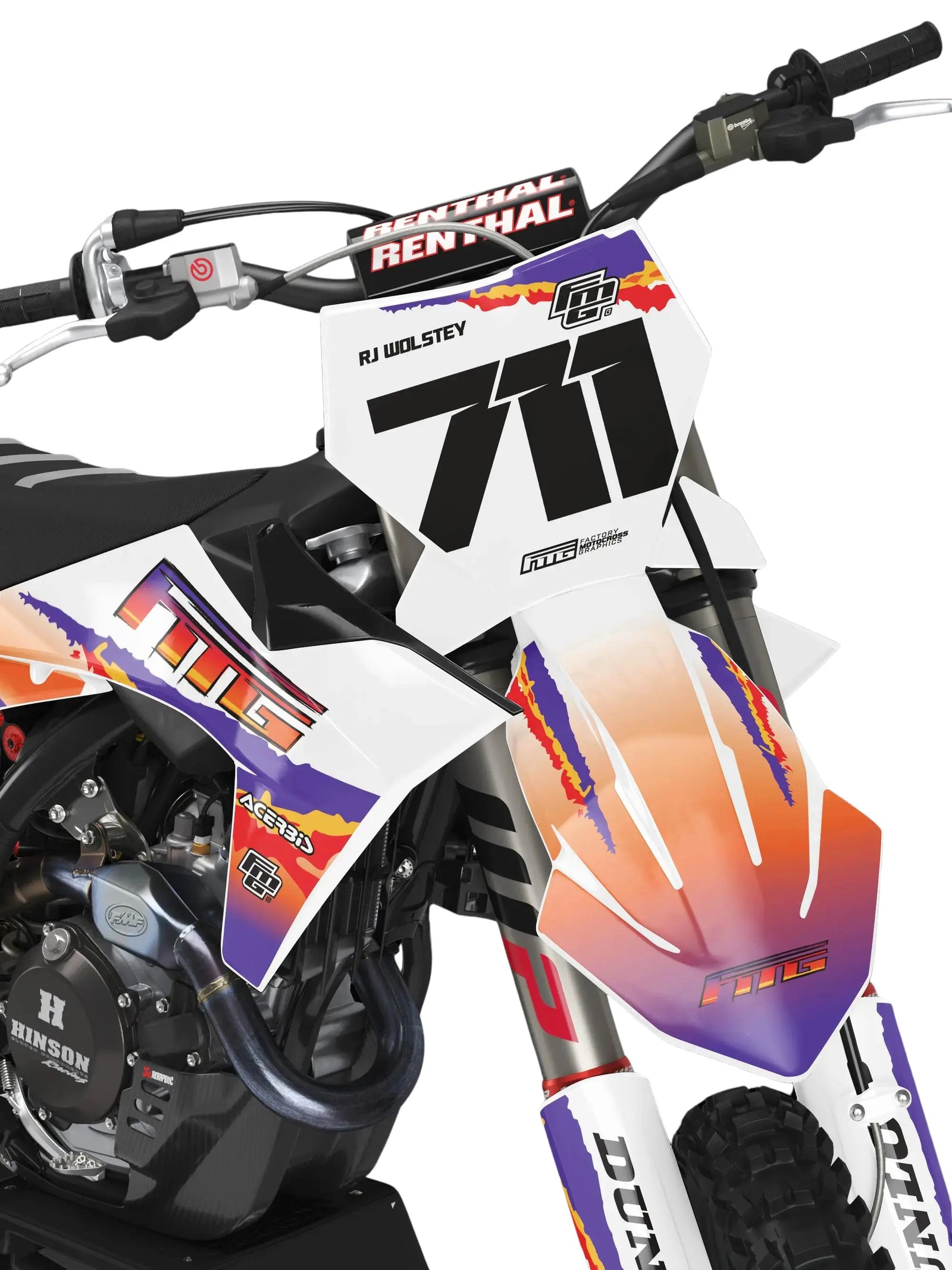 fits ktm orange white graphics kit