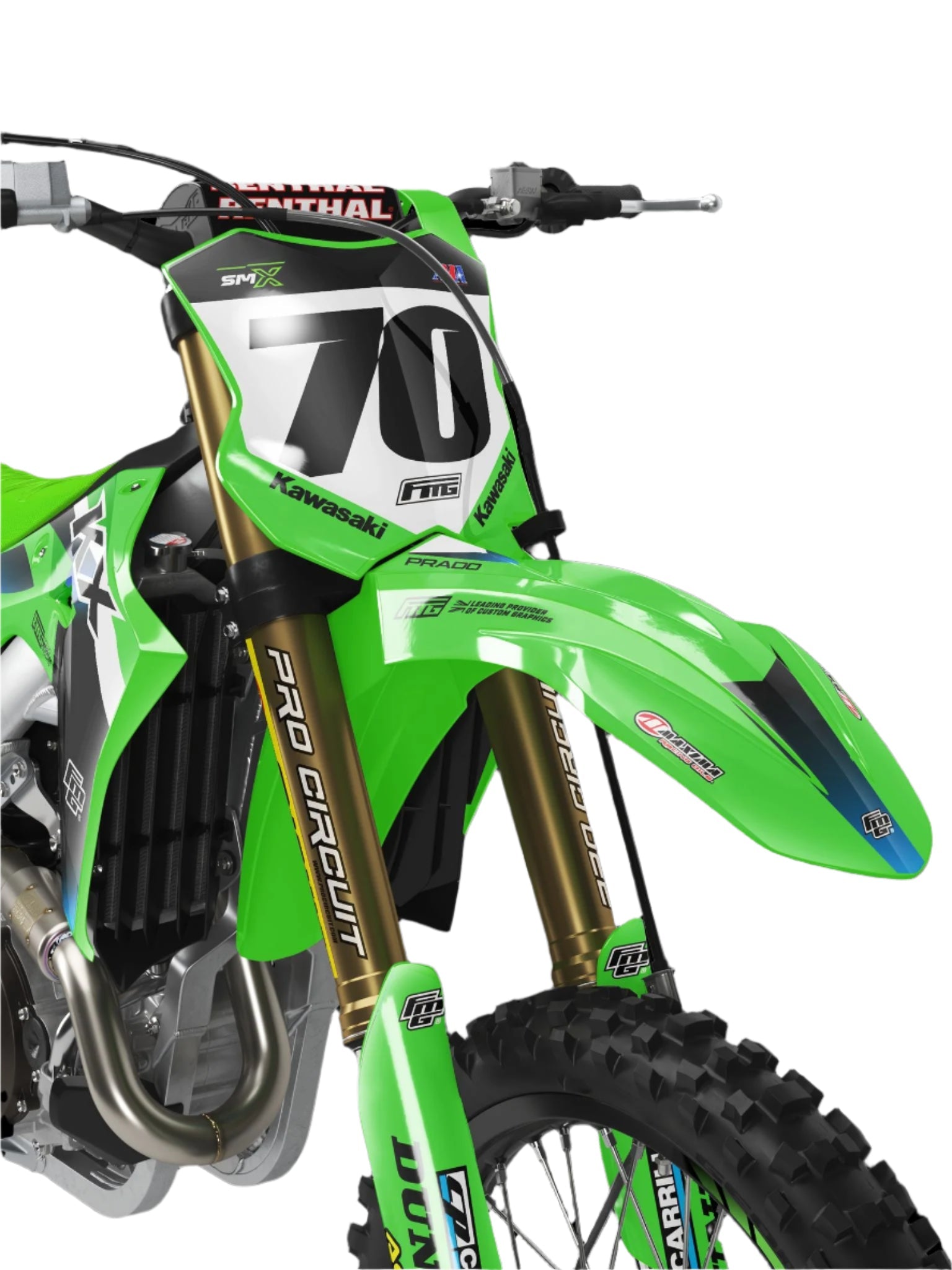 Kawasaki factory Prado replica graphics Kit