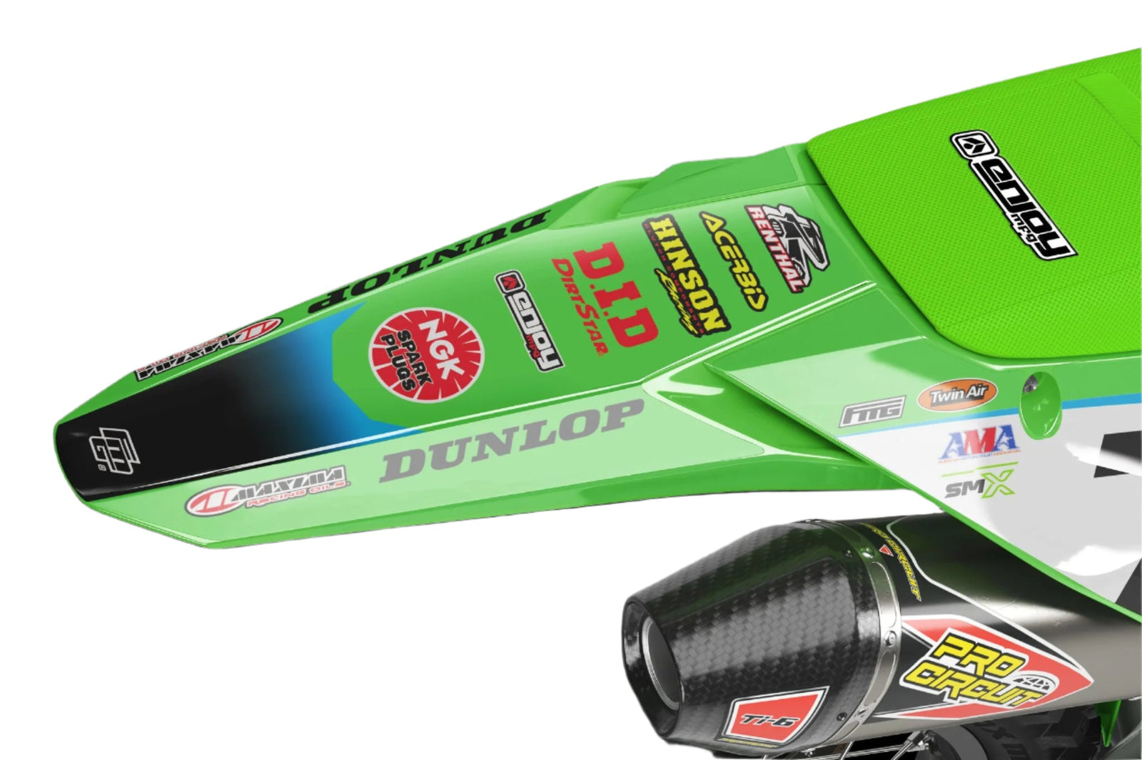 Kawasaki factory Prado replica graphics Kit