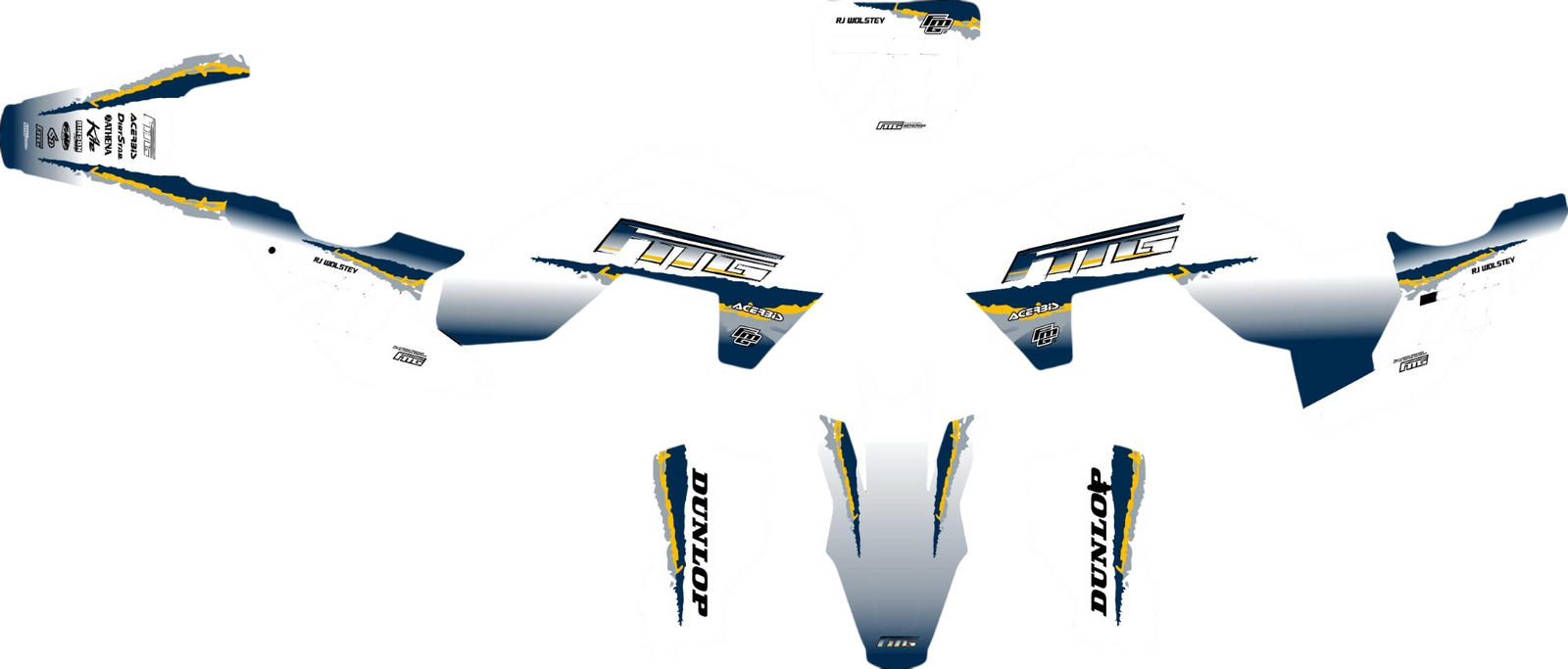 HUSOVARNA Team Acerbis White FACTORY GRAPHICS KIT