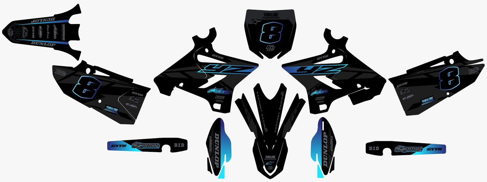 Yamaha Black Stealth Graphics Kit