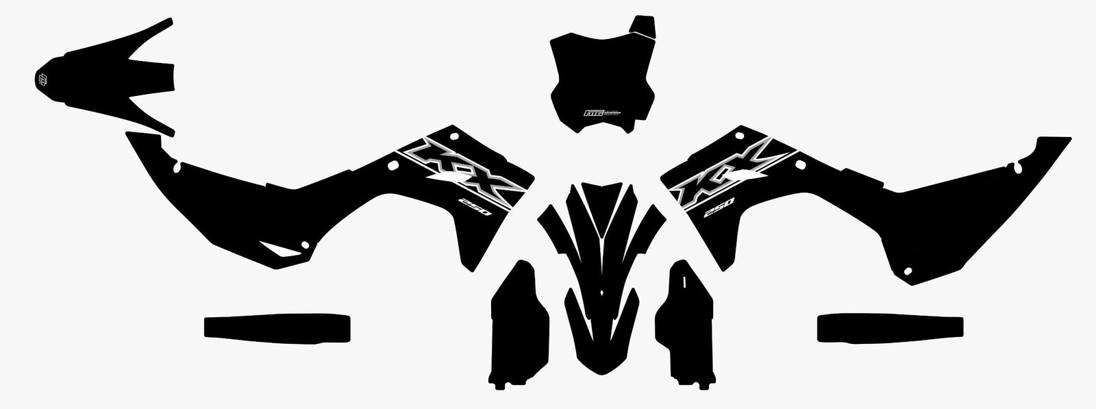 Kawasaki OEM Black Protection Graphics Kit