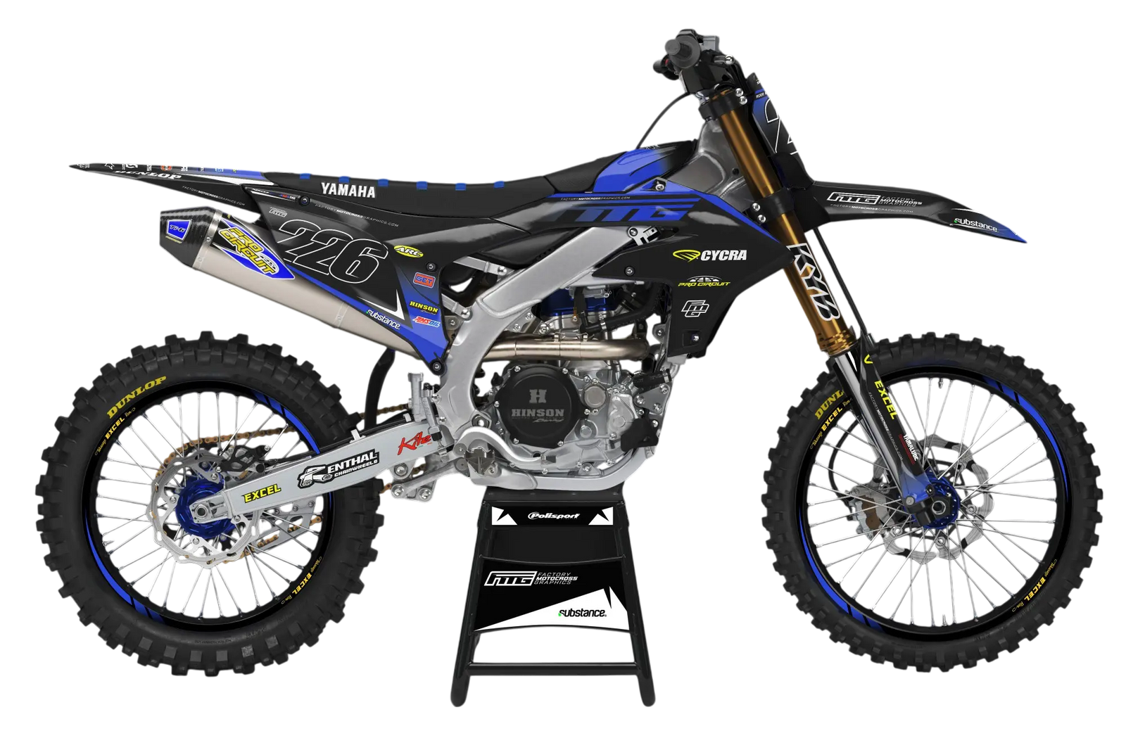 YAMAHA Team Black Graphics Kit.