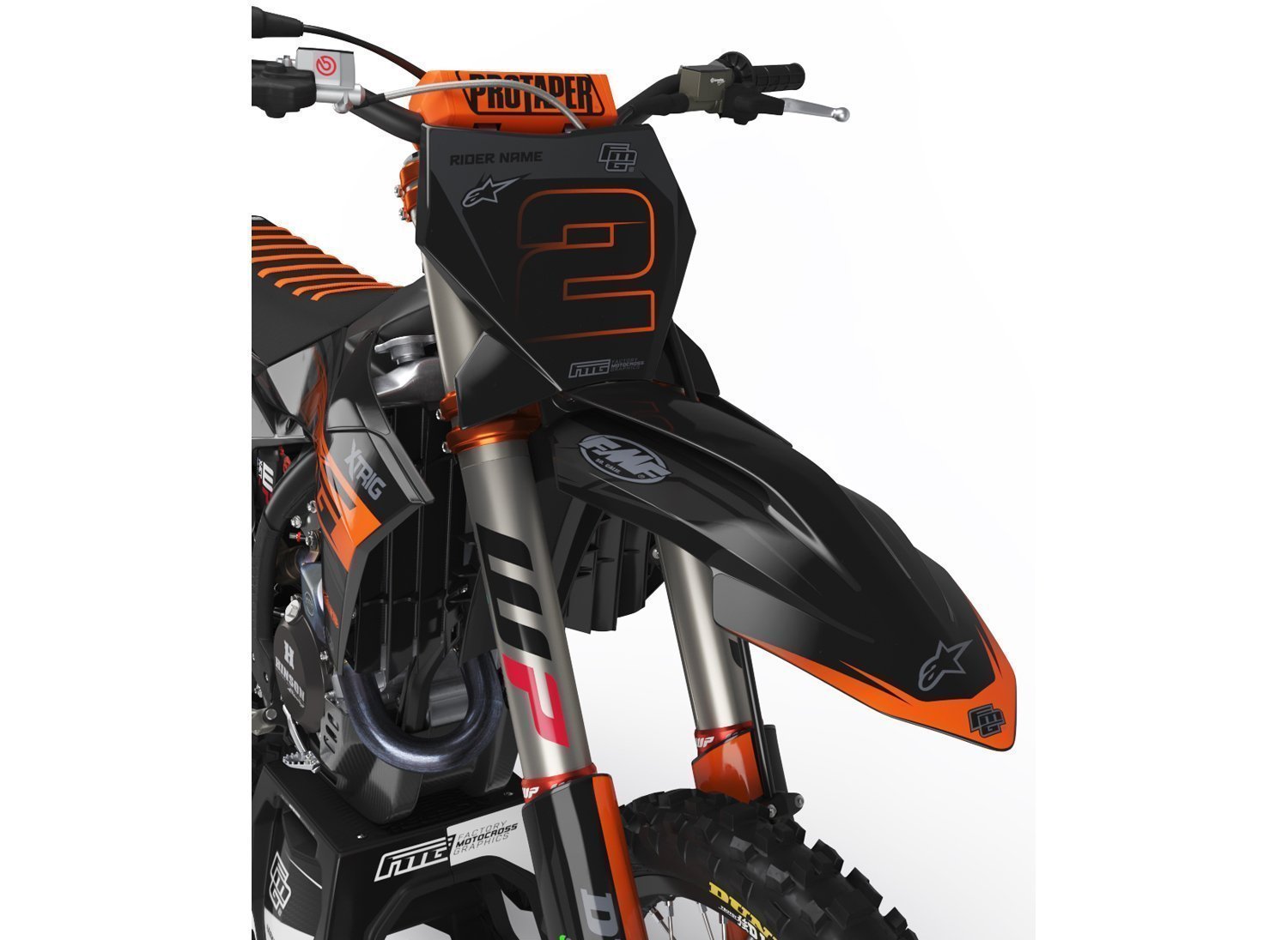 Fits KTM Black Stealth Graphics Kit