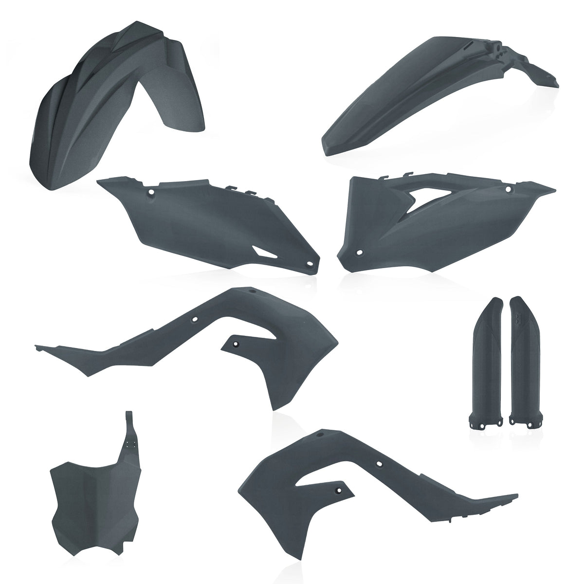 FULL PLASTIC KIT Metallic Grey FOR KAWASAKI