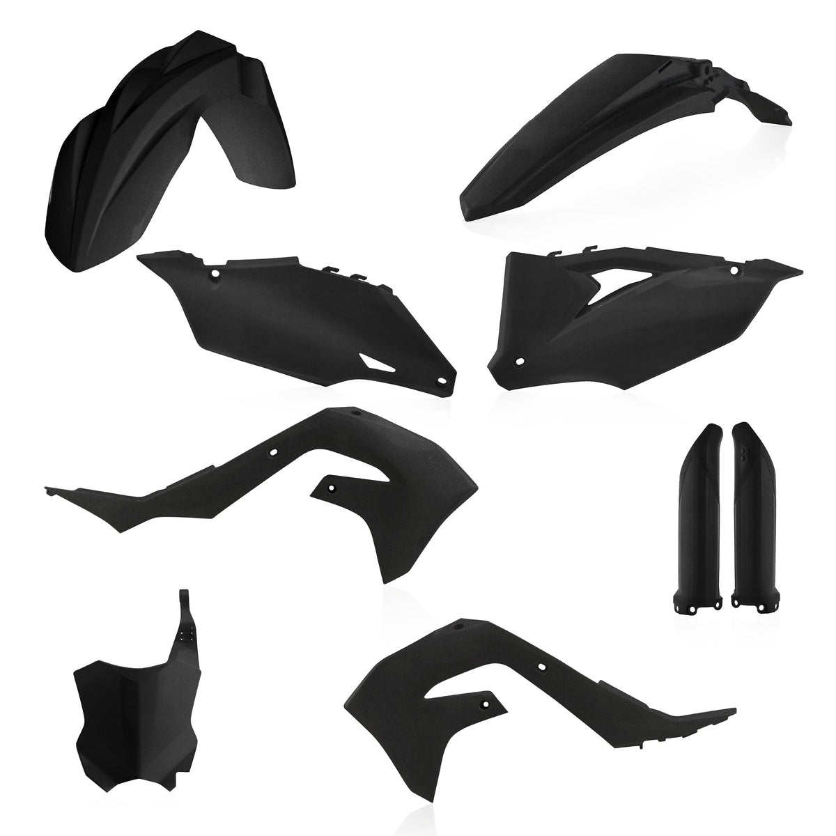 FULL PLASTIC KIT Metallic Black FOR KAWASAKI