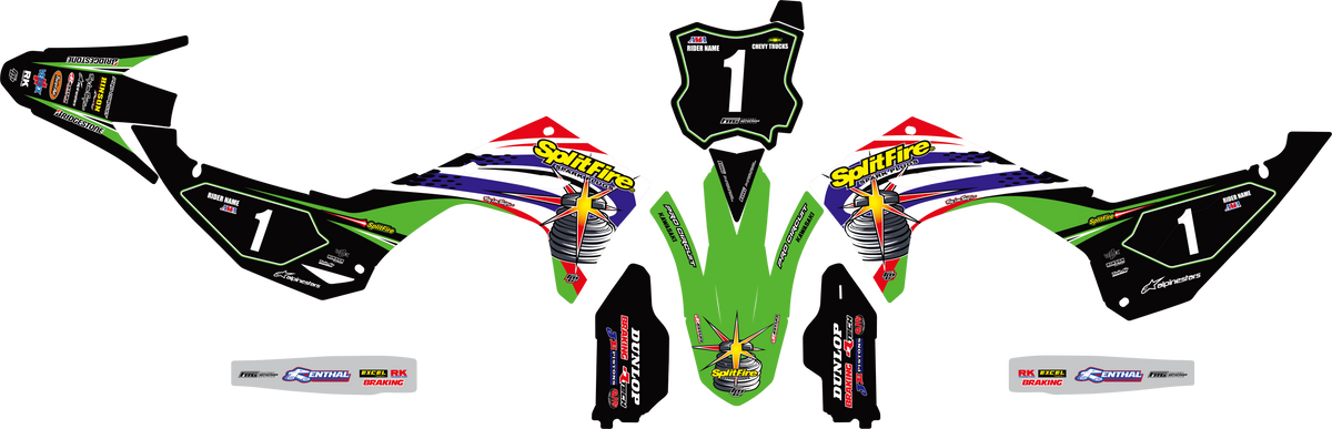 KAWASAKI Splitfire Team GRAPHICS Kit