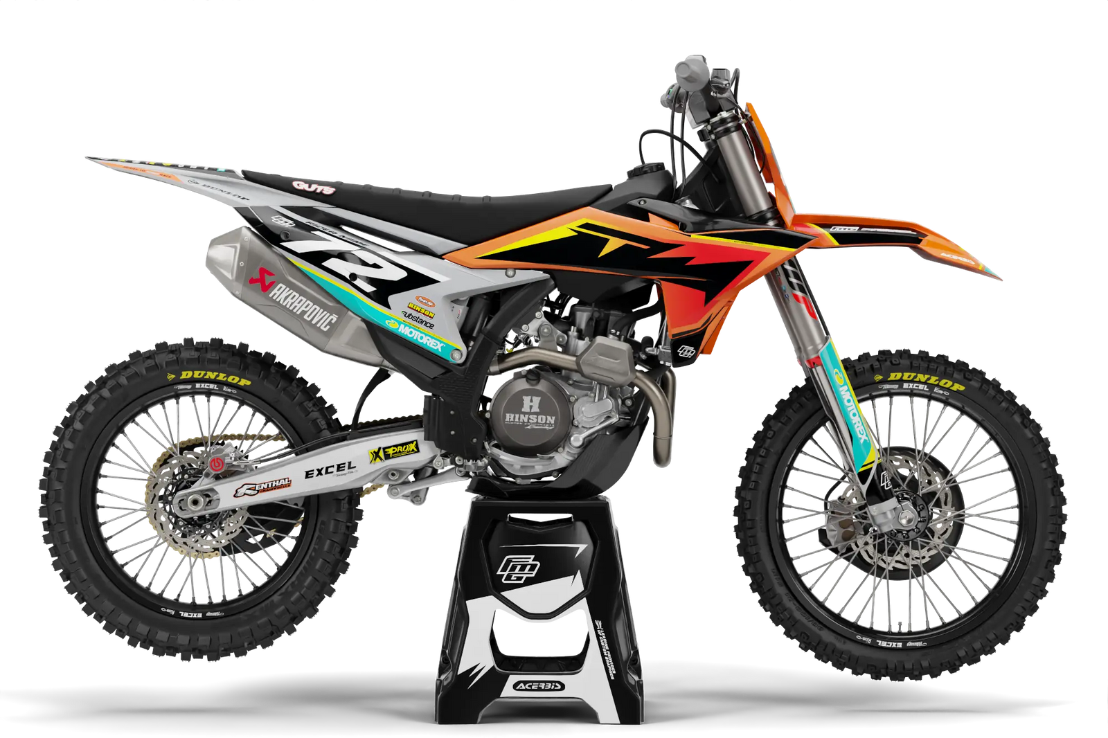 Fits KTM Velocity GB Black & Orange Graphics Kit