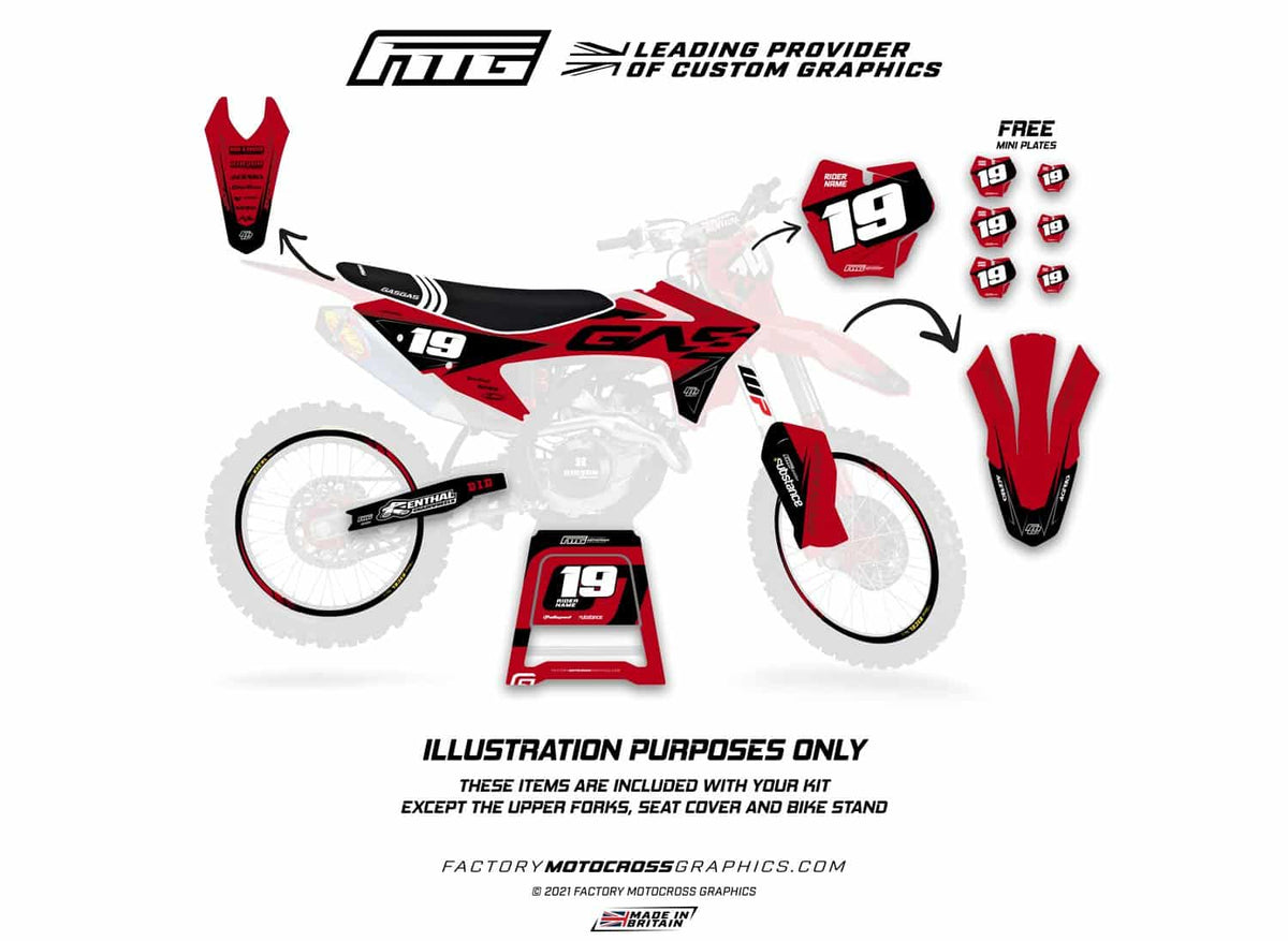 Gas Gas Action Black Graphics Kit