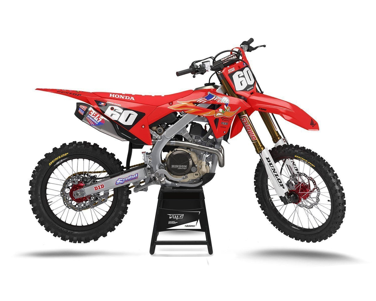 Honda CRF/CR Red Woody Graphics Kit