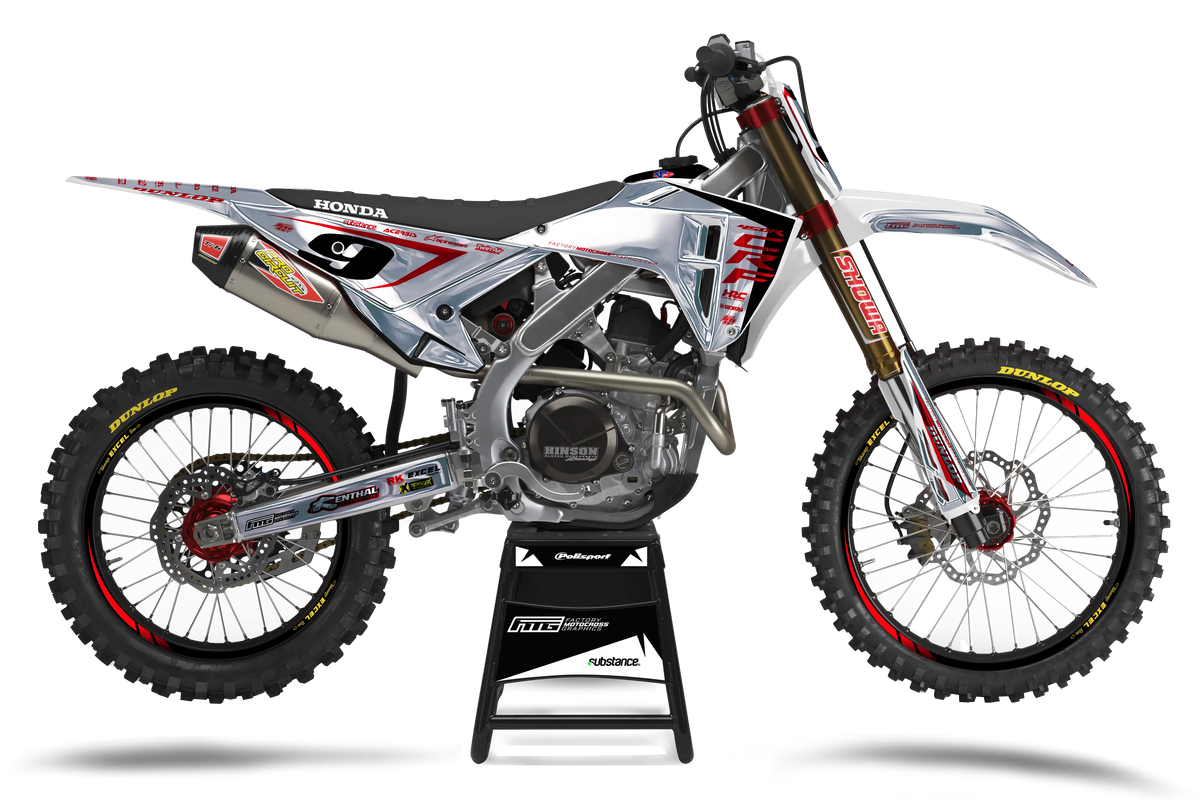 Honda Chrome Anniversary white Factory EDITION GRAPHICS KIT