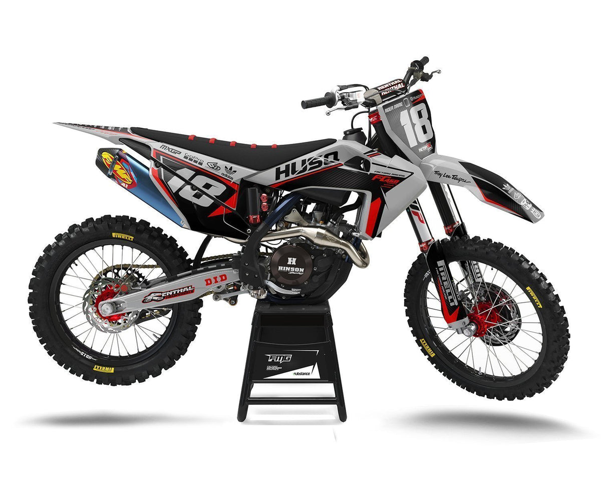Grey Husqvarna Motocross Graphics Custom
