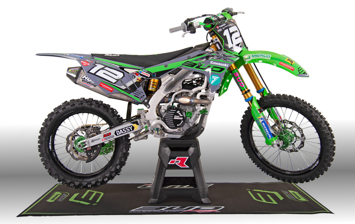 Grey Bud Kawasaki Graphics Kit