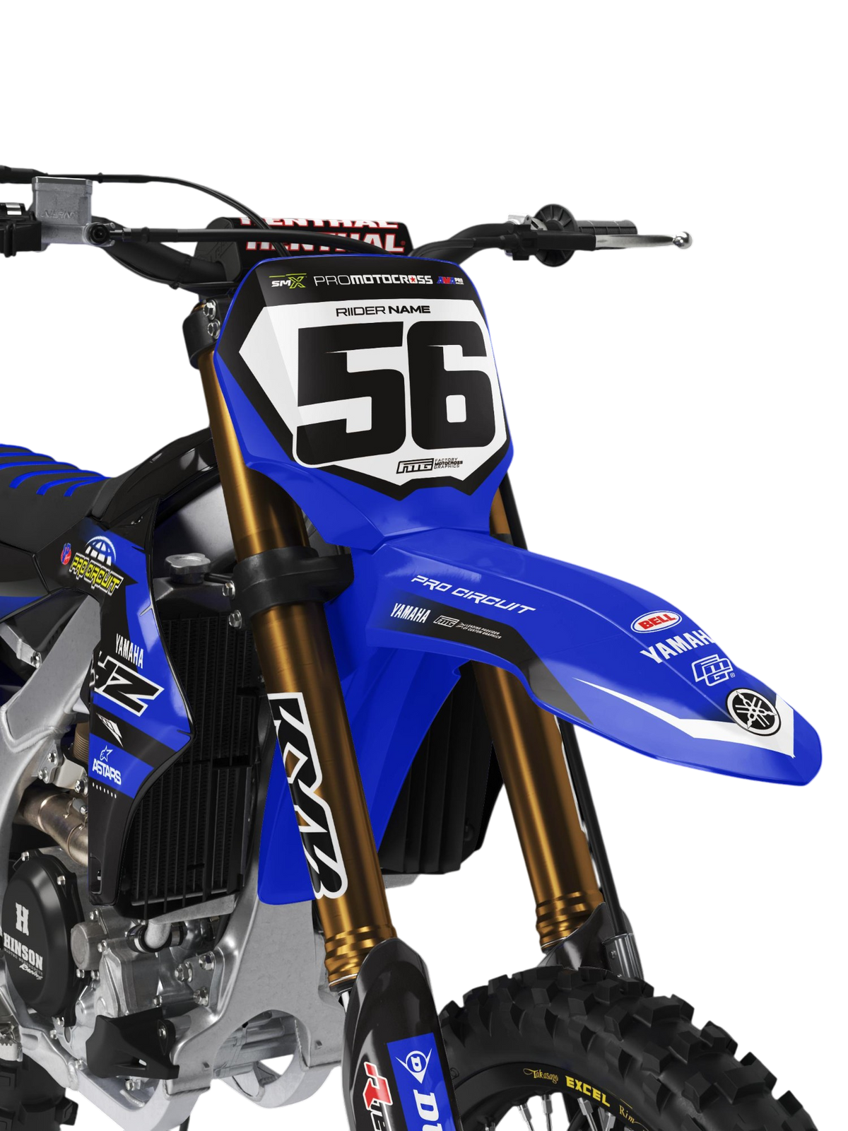 YAMAHA PRO CIRCUIT Blue &amp; Black Team Graphics Kit