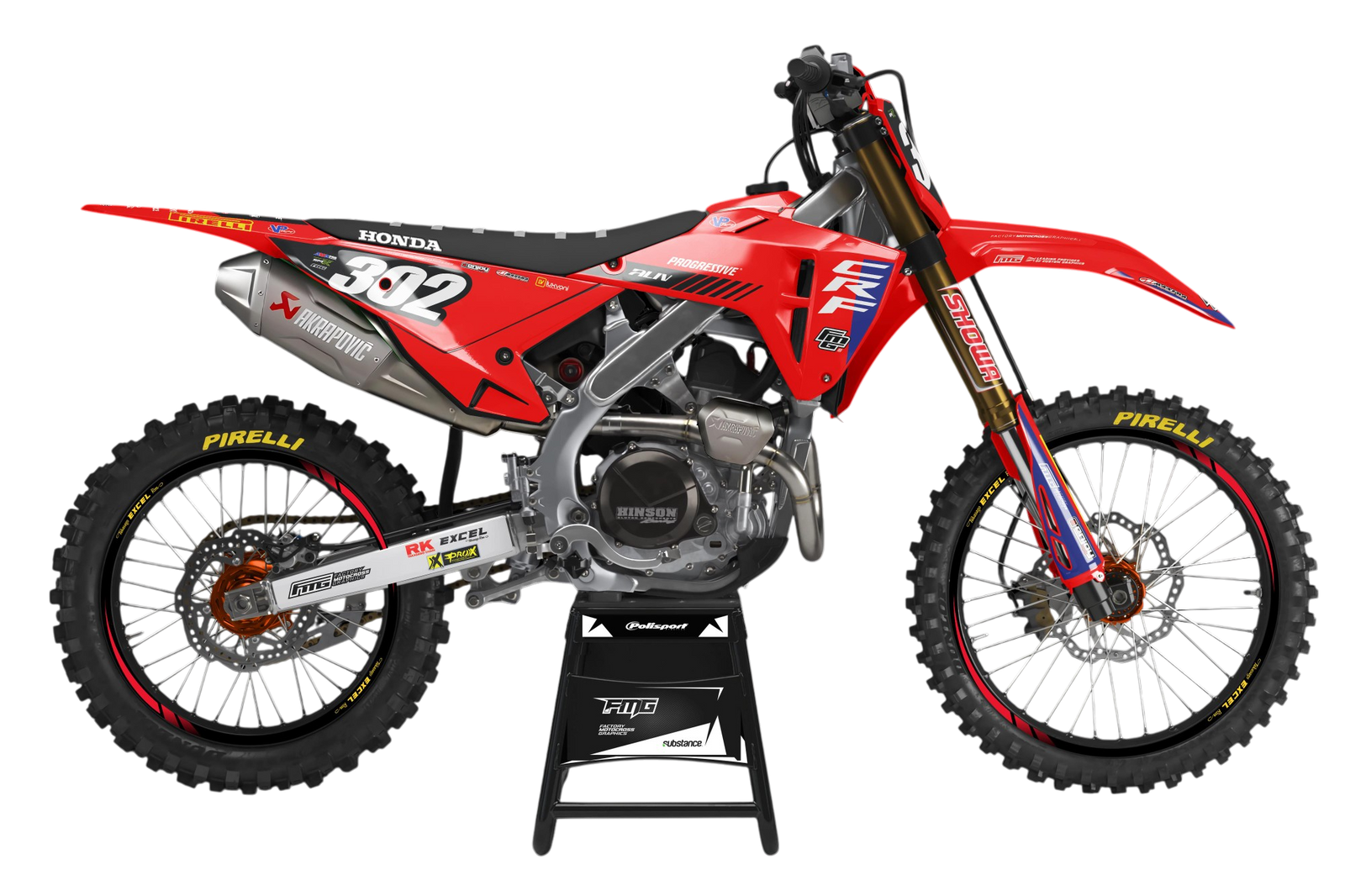 PROGRESSIVE HONDA PIRELLI EDITION  GRAPHICS KIT