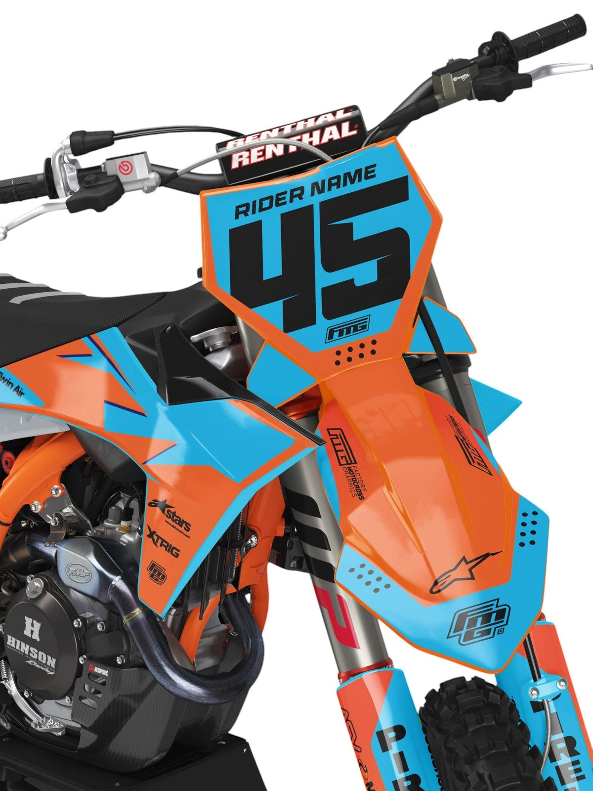 Fits KTM VOLTA BLUE &amp; ORANGE GRAPHICS KIT
