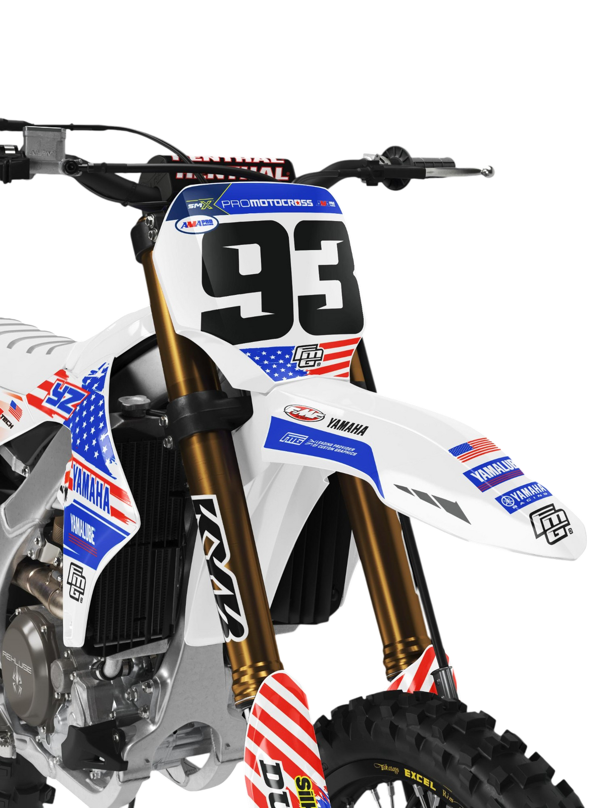 Yamaha GYTR RED WHITE &amp; BLUE GRAPHICS KIT.