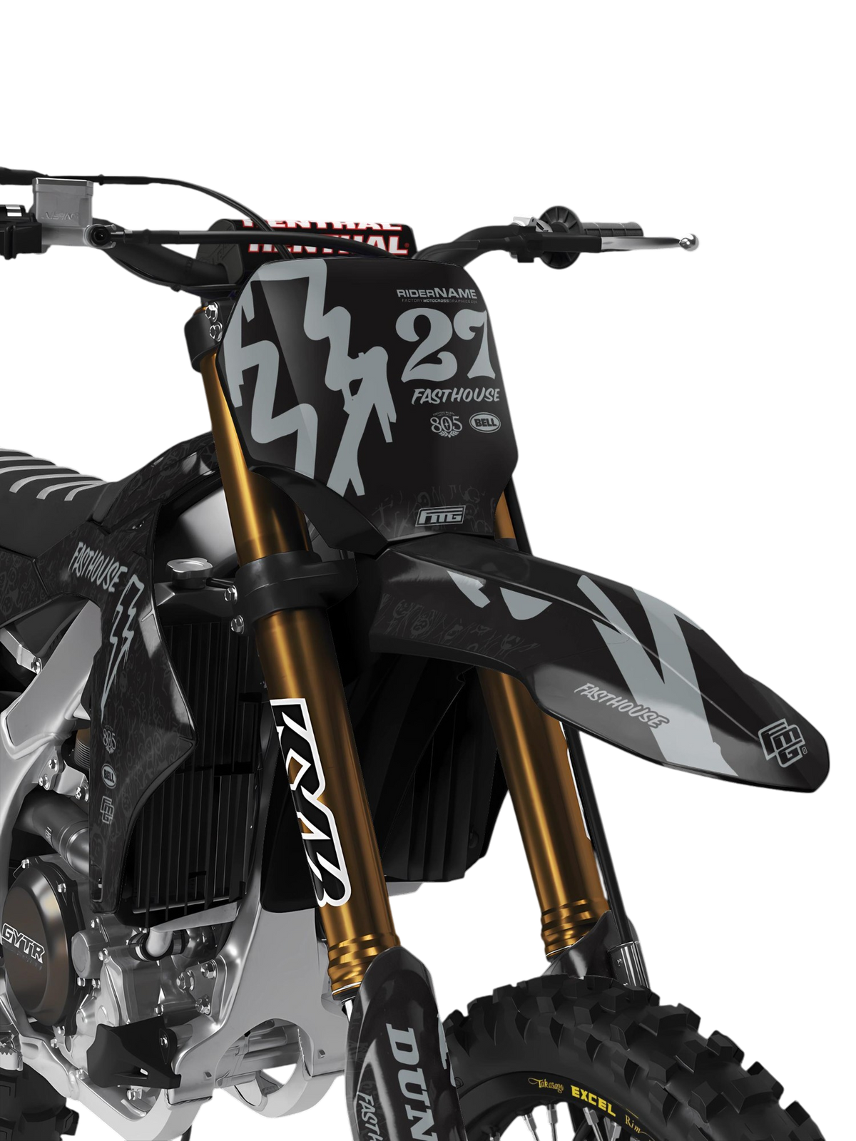 YAMAHA FASTHOUSE doodle Black V1 GRAPHICS KIT.
