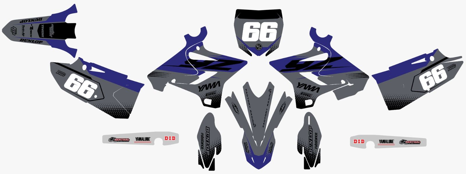 Yamaha  Grey Graphics Kit