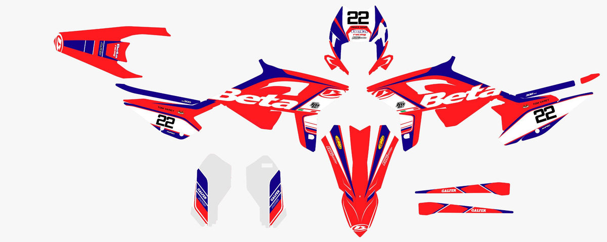 Beta RR 2T / RR 4T Factory Red Enduro Graphics Kit FACTORY MOTOCROSS GRAPHICS