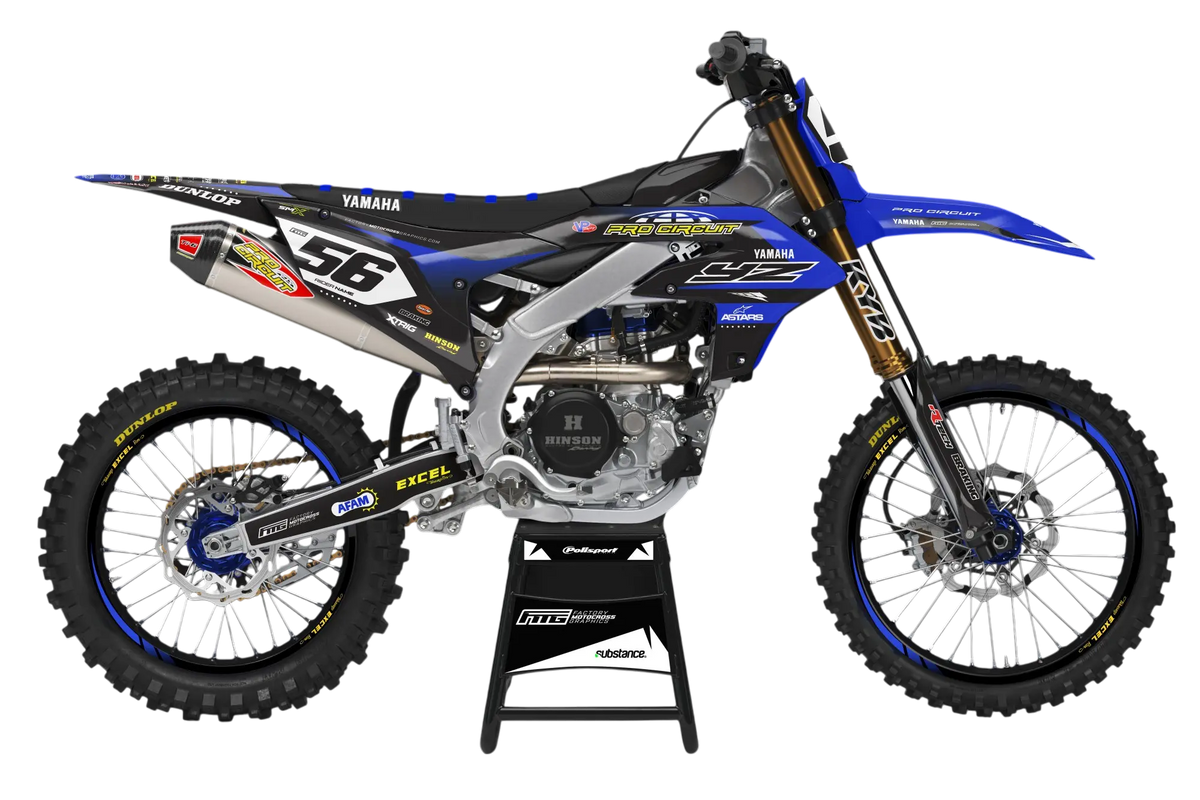 YAMAHA PRO CIRCUIT Blue &amp; Black Team Graphics Kit