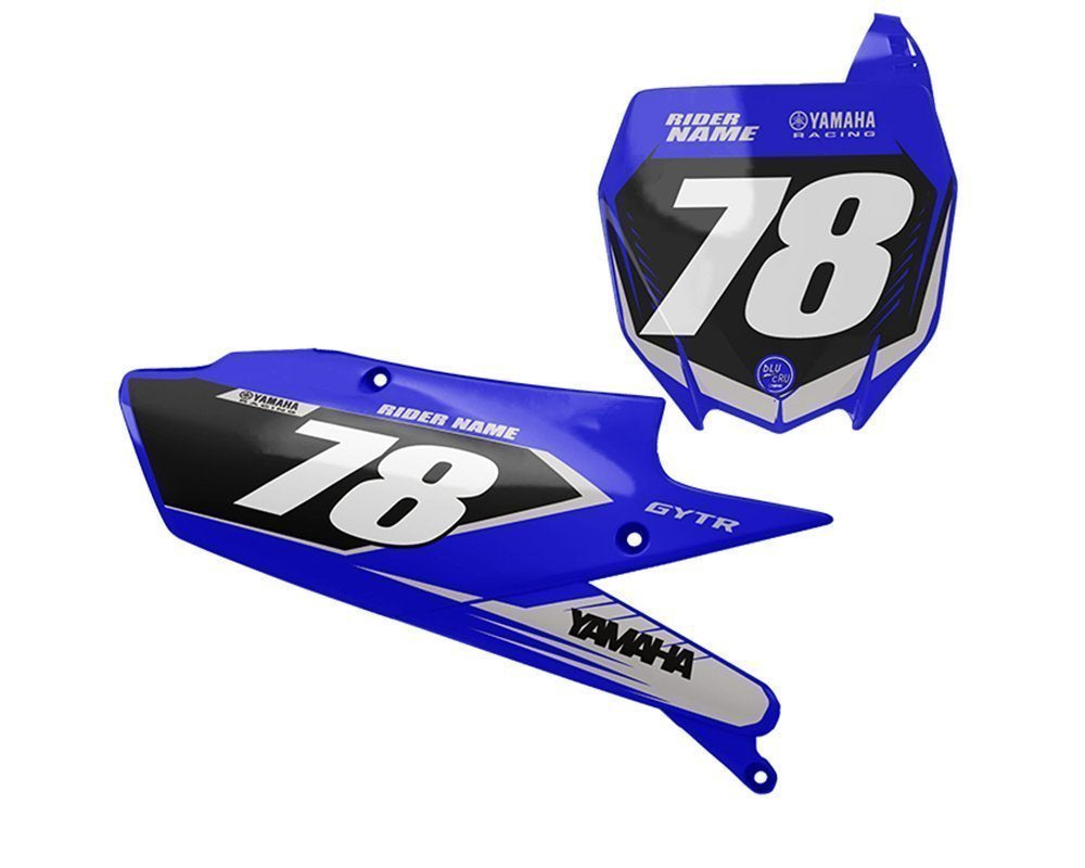 Yamaha Grey Motocross Number Board Graphics