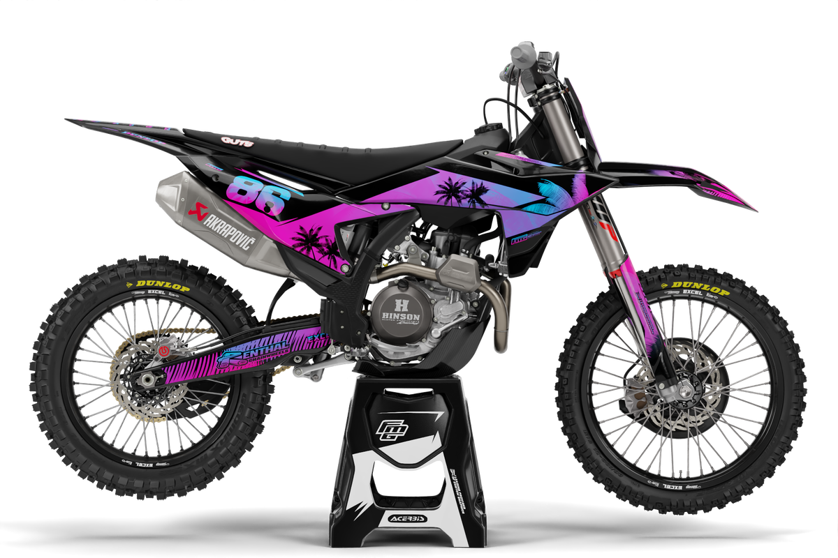 Fits KTM SX / SXF Black Palm Graphics Kit